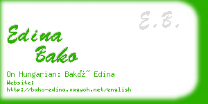 edina bako business card